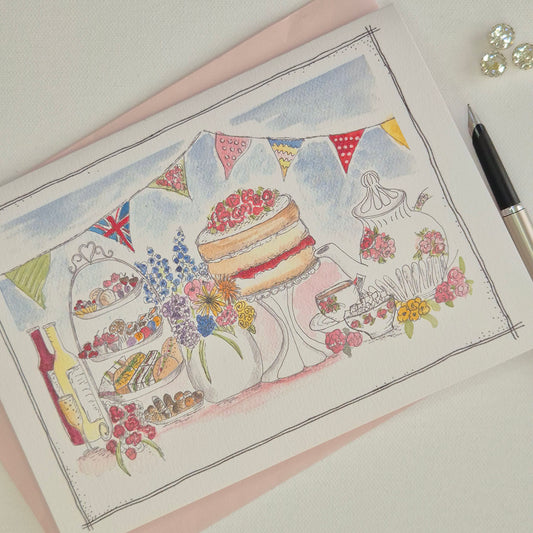 Afternoon Tea – A5 Greeting Card