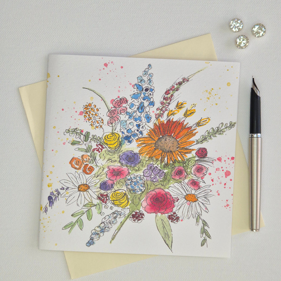 The Cottage Bouquet – Greeting Card