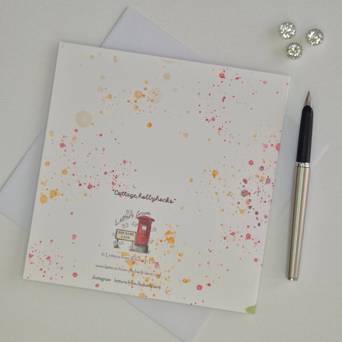 Hollyhock Summer – Greeting Card